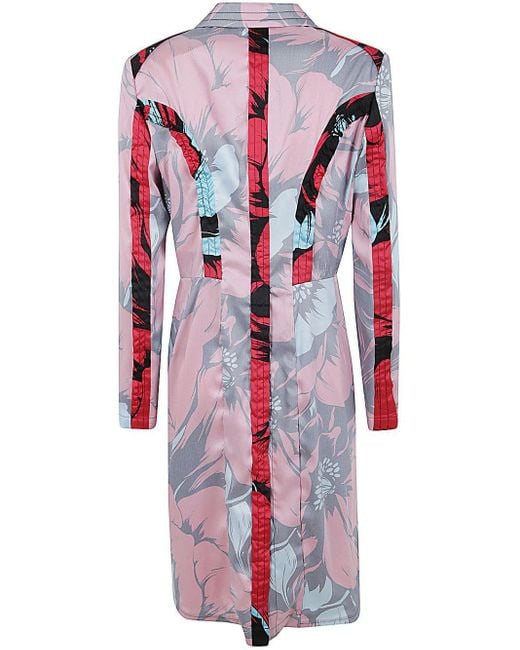 Comme des Garçons Red Printed Trench