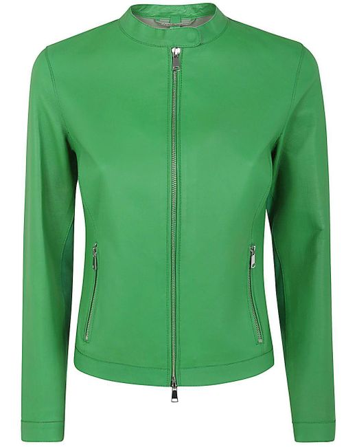 The Jackie Leathers Green Tarifa Leather Jacket