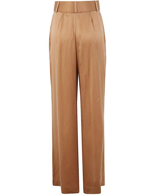 Zimmermann Brown Silk Wide-leg Trousers