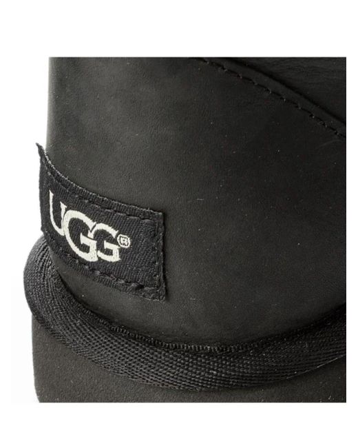 Ugg Black W Classic Short Leather Shoes