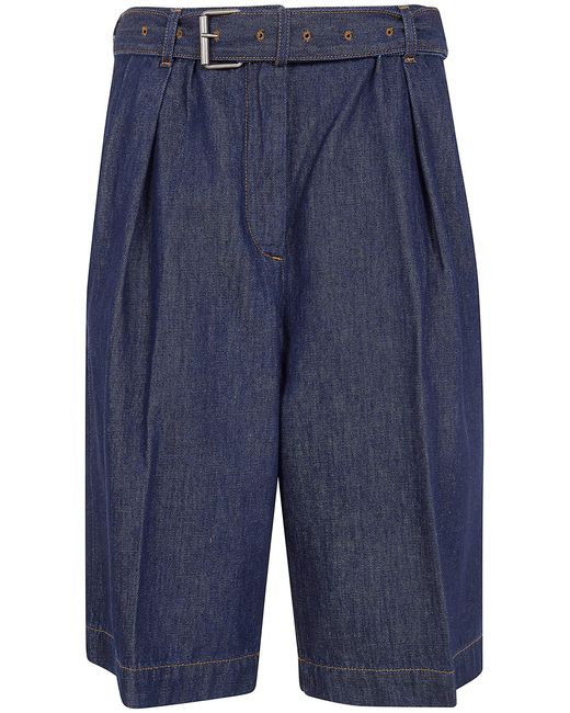 Dries Van Noten Blue "Peaches" Bis Shorts Denim