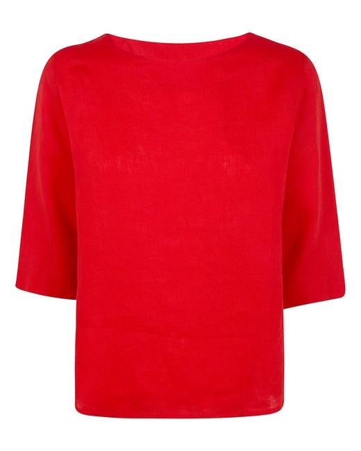 Whyci Red Shirt Linen "Blouse"