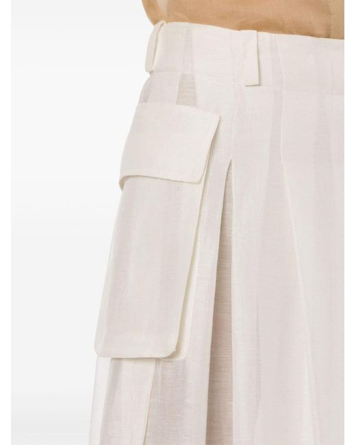 Alberta Ferretti White Maxi Skirt