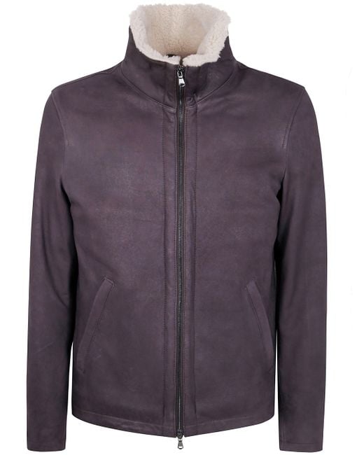 Barba Napoli Purple 'Dennis' Shearling for men