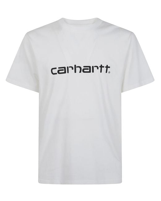 Carhartt White T-Shirt Short Sleeve "S/S Script T-Shirt" for men