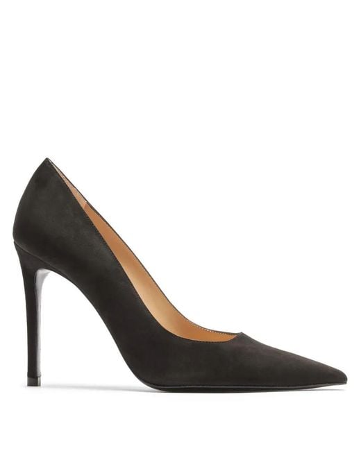 Stuart Weitzman Black Decollete Suede "Stuart Power" T. 100