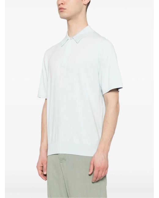 Paul Smith Blue Sweater Ss Polo for men