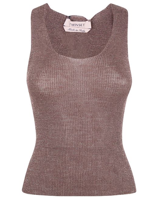 Twinset Brown Basic Top
