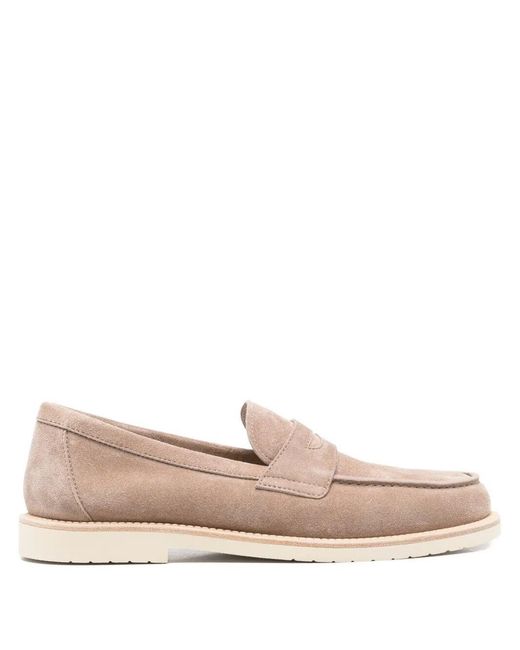 Brunello Cucinelli Pink Classic Suede Loafer for men