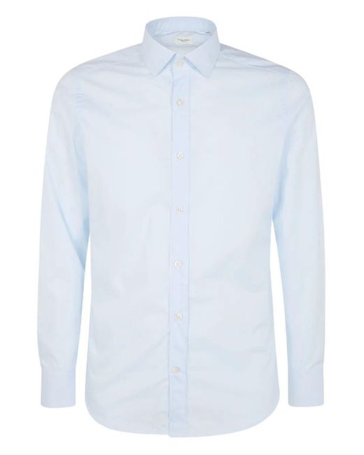 Tintoria Mattei 954 Blue New Cotton Stretch Shirt for men