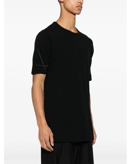 Thom Krom Black Short Sleeves T-shirt for men