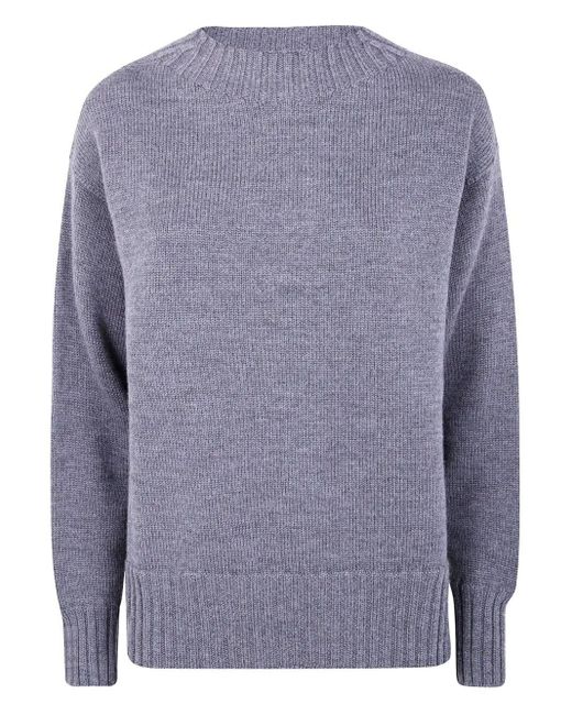 Maglione A Maniche Lunghe Con Collo A Rovescio di Drumohr in Blue