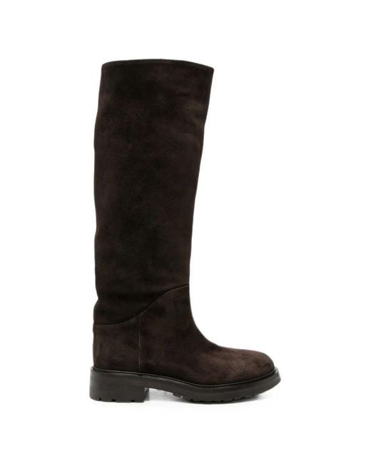 Strategia Black Boots Leather Dark 'A6185'
