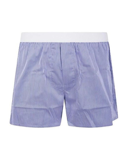 Tom Ford Blue Boxer Stripped Popeline Stretch for men