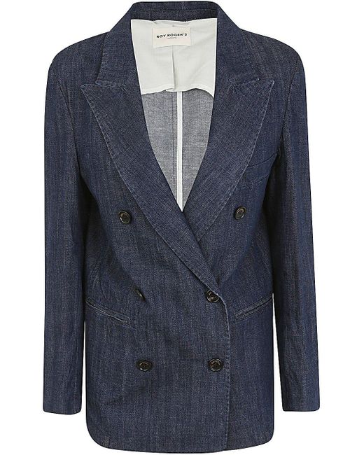 Roy Rogers Blue Double Breasted Blazer