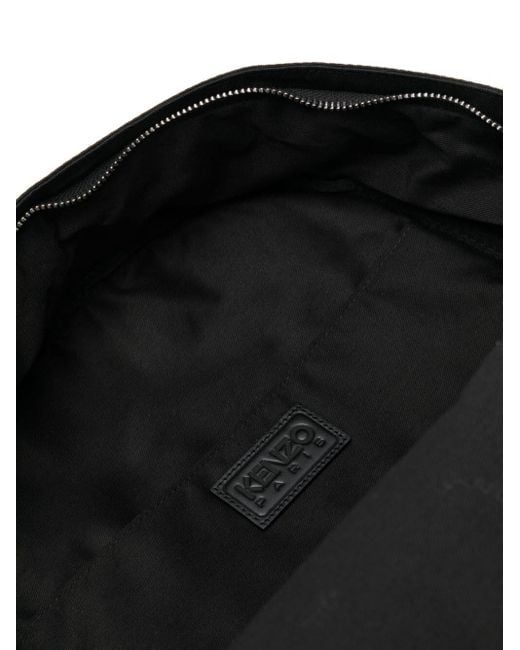 KENZO Black Tiger-motif Backpack for men
