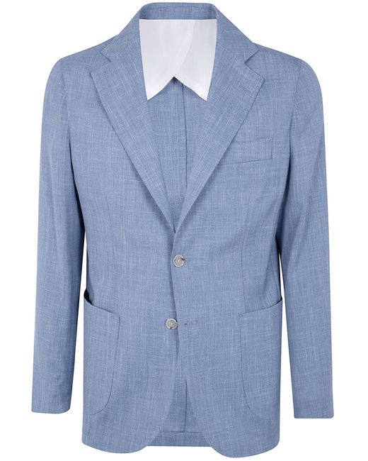 Barba Napoli Blue "Bactive Mono" Jacket for men