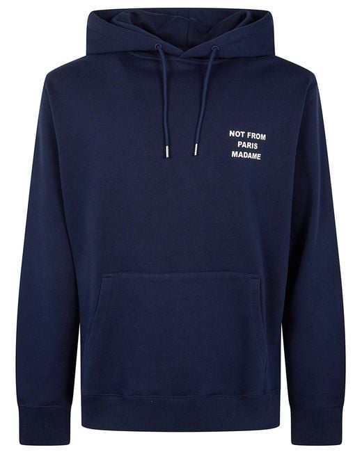 Drole de Monsieur Blue Sweatshirt Bold Slogan "Bold Slogan" Hoodie for men