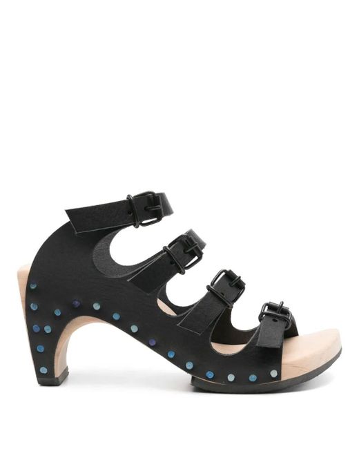 Trippen Black Tie-Up Sandal
