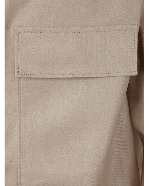 Zegna Natural Oasis Linen Overshirt Clothing for men
