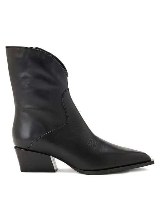 Poeve Black Ankle Boots Leather "Mirage"