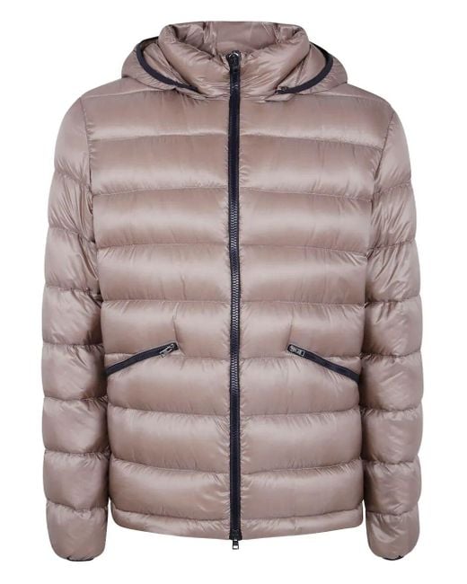 Herno Brown 'Removible Hoodie' Light Sport Jacket for men