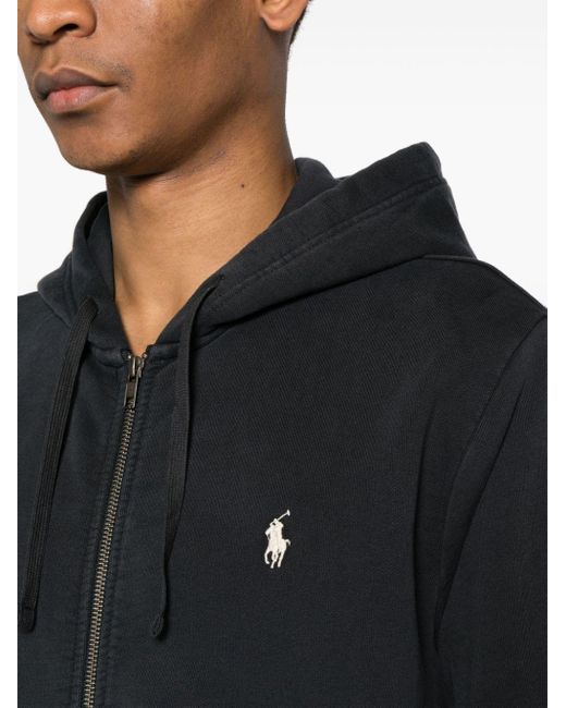 Polo Ralph Lauren Black Embroidered Logo Sweatshirt for men