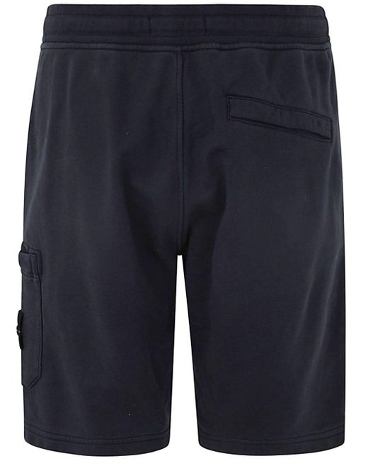 Stone Island Blue Track Shorts Clothing for men