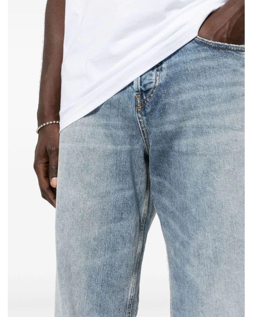 DIESEL Blue D-Macro 2001 Straight Jeans for men
