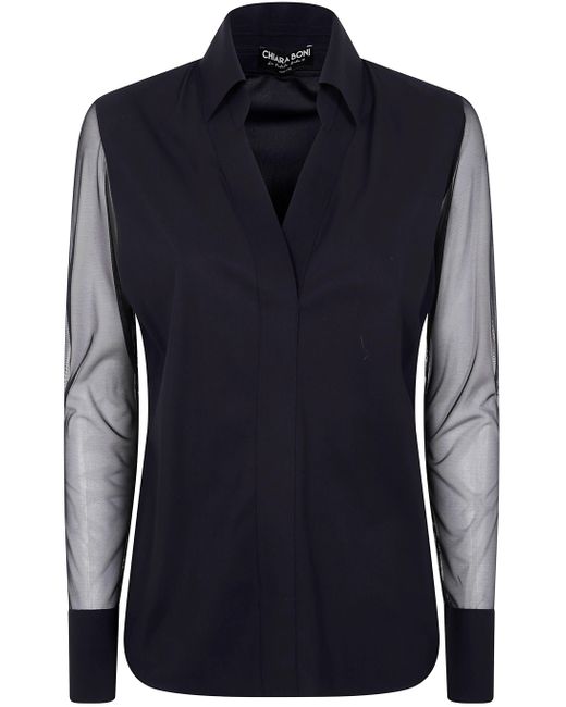 La Petite Robe Di Chiara Boni Blue Kai Illusion Top