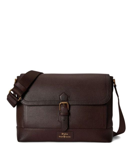 Polo Ralph Lauren Brown Messenger Bag Leather "Large" for men