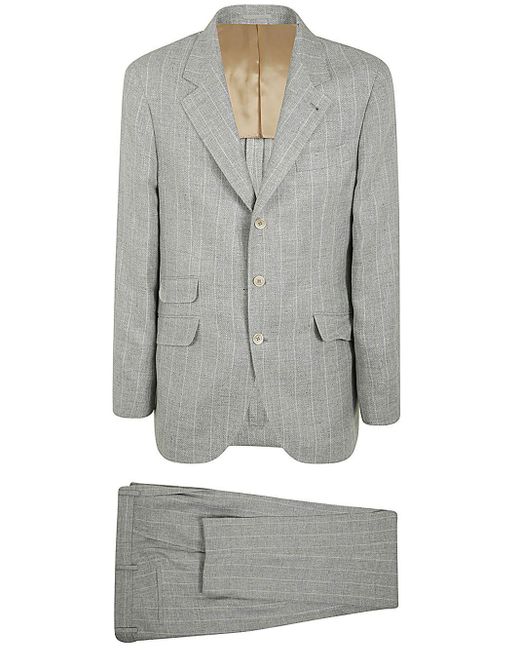 Brunello Cucinelli Gray Leisure Suit for men