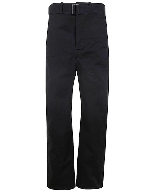 Lemaire Blue Light Belted Twisted Pants