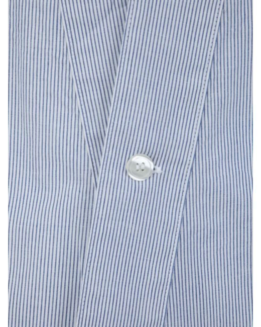 Greg Lauren Blue Striped Winged Shirt for men