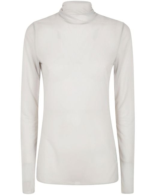 Yohji Yamamoto White R-Turtleneck T