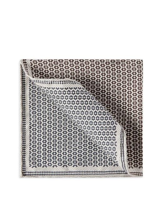 Brunello Cucinelli Gray Scarf Silk "Pocket Square" for men