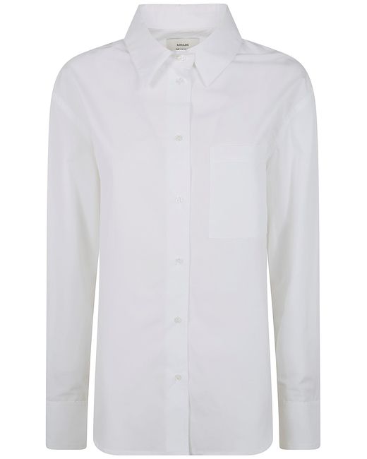 Loulou de Saison White Lee Shirt With Embroidery