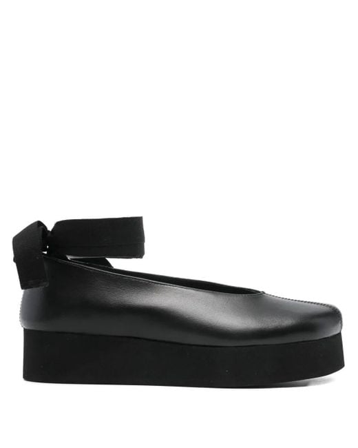 Scarpe Ballet Platform di Comme des Garçons in Black