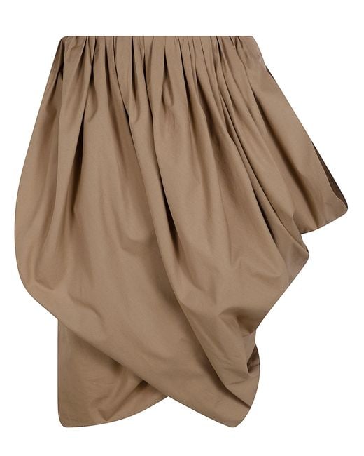 Chloé Natural Midi Asymetrical Skirt