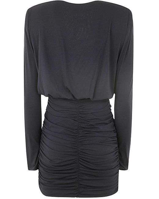 Magda Butrym Black Long Sleeve Mini Dress Clothing
