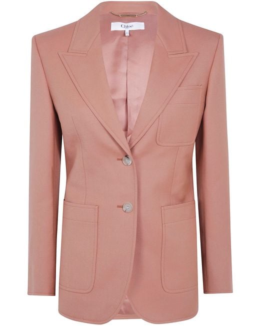 Chloé Pink Jacket Long Blazer "Tannish"