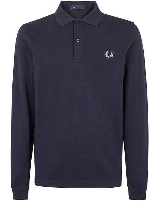 Fred Perry Blue Cotton Polo for men