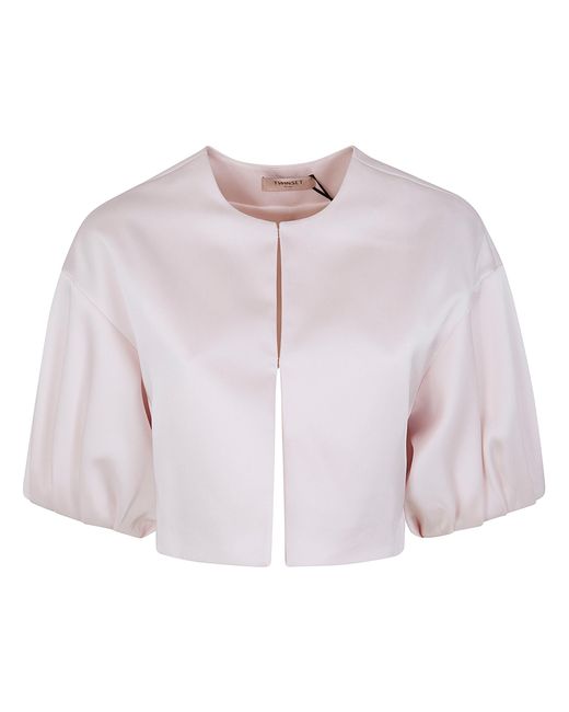 Twinset White Cropped Jacket
