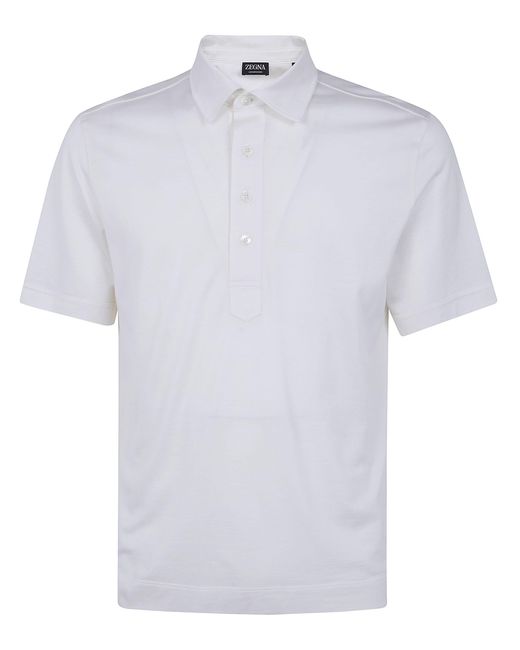 Zegna White 'Z Lux Leisurewear' Polo Shirt for men