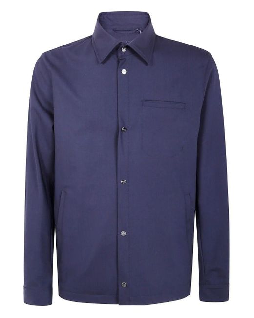 Herno Blue Shirt Jacket for men