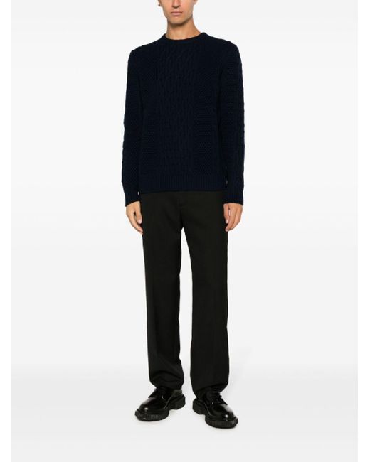 Michael Kors Blue Chunky-knit Long-sleeve Jumper for men