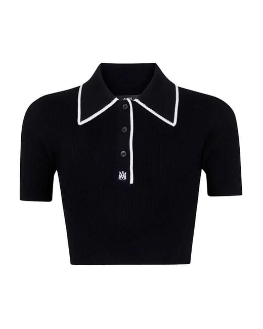 Amiri Black Polo Shirts
