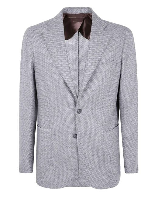 Barba Napoli Blue "Bactive Mono" Jacket for men