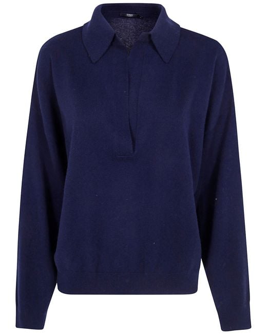 Seventy Blue Sweater Polo Neck "Wool Cashmere Blend"