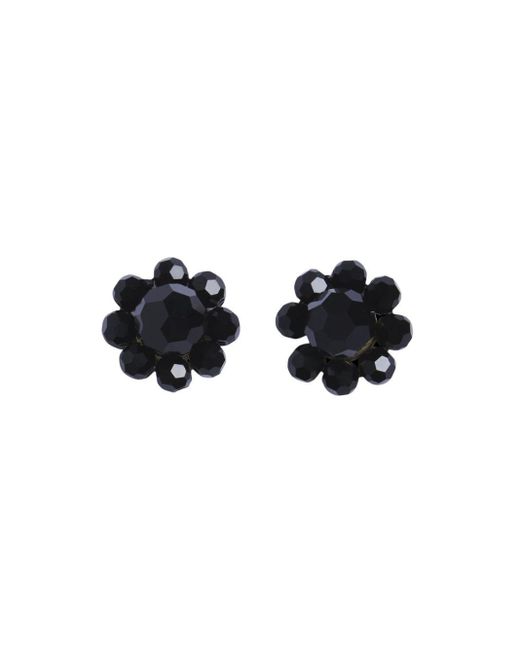Simone Rocha Black Mini Daisy Stud Earring Accessories